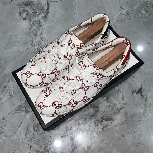 Gucci Ace “gg” Print Sneakers - Picture 2 of 6